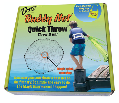 BETTS BUDDY QUICK THROW 4' 3/8" MESH CHARTREUSE