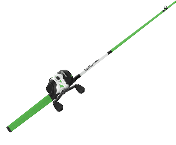 ZEBCO ROAM SPINCAST COMBO GREEN 2PC M 6'