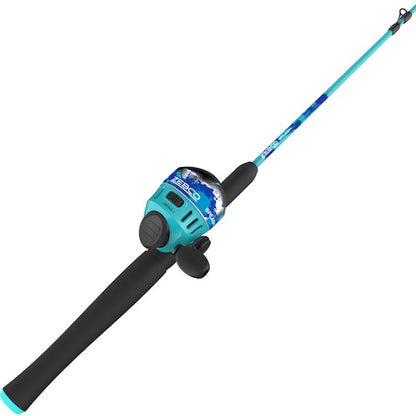 ZEBCO SPLASH SPINCAST COMBO BLUE 2PC M 6'