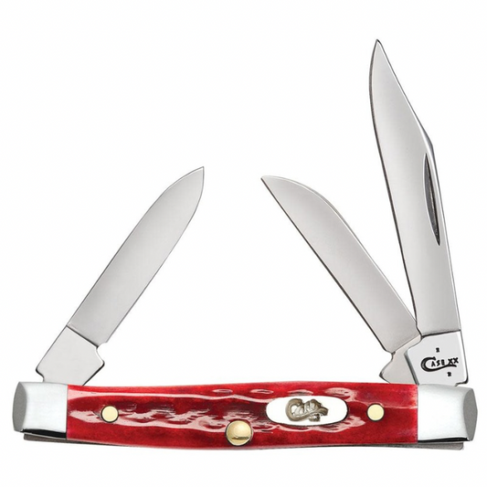 CASE STOCKMAN SMALL 3 BLADE 2 5/8" RED BONE