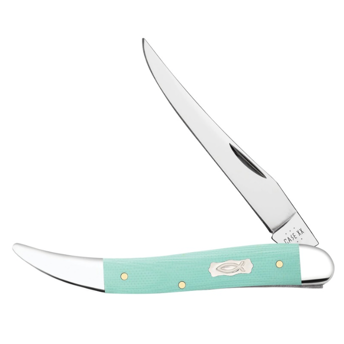 CASE MEDIUM TEXAS TOOTHPICK 4 1/4" 1 BLADE SEAFOAM GREEN G-10