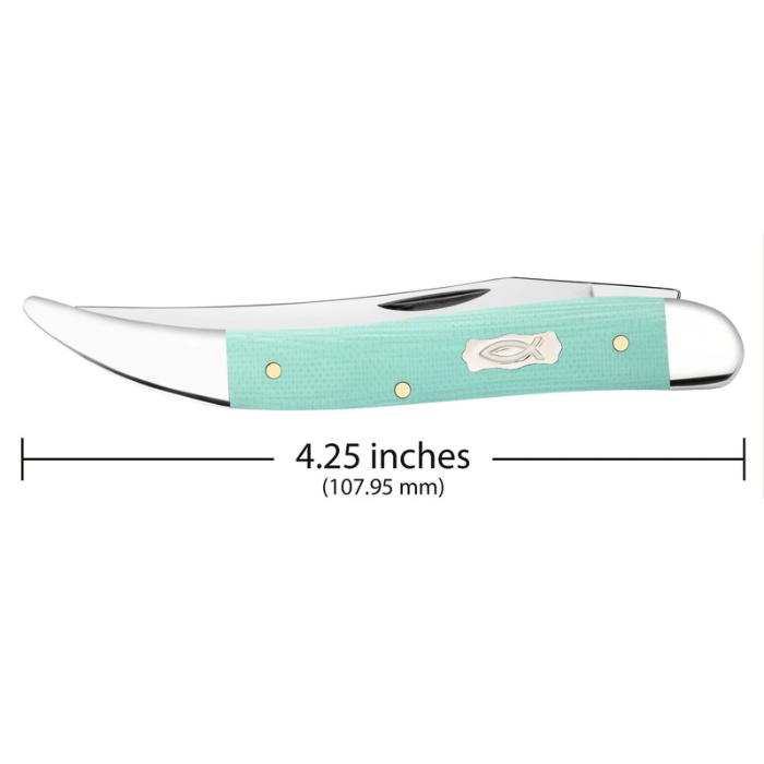 CASE MEDIUM TEXAS TOOTHPICK 4 1/4" 1 BLADE SEAFOAM GREEN G-10