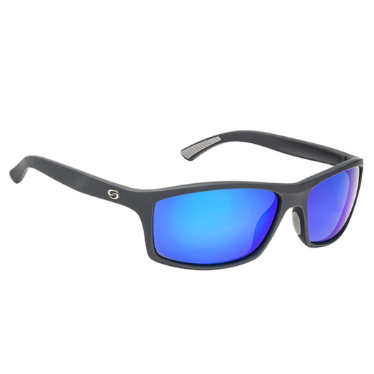 STRIKE KING S11 OPTICS BRAZOS MATTE BLACK FRAME WHITE/BLUE MIRROR LENS