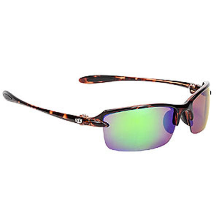 STRIKE KING PLUS SABINE TORTOISE FRAME GREEN MIRROR LENS SUNGLASSES