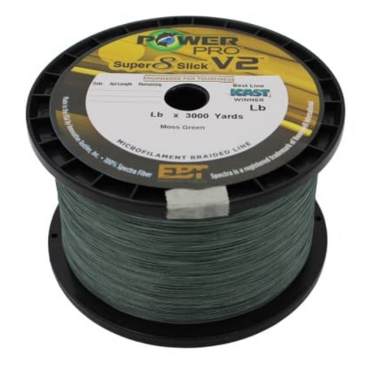 POWERPRO SUPER SLICK V2 MOSS GREEN 50# 3000YDS BULK