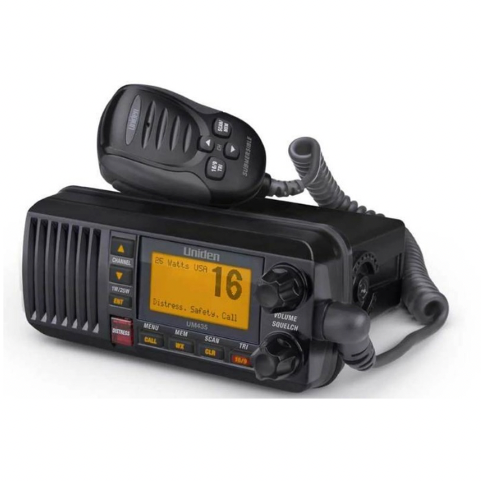 UNIDEN UM435 FIXED MOUNT VHF RADIO - BLACK