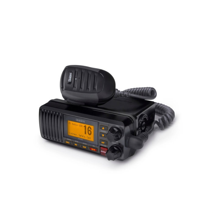 UNIDEN UM385 FIXED MOUNT VHF RADIO - BLACK