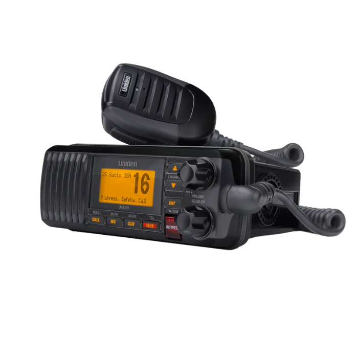 UNIDEN UM385 FIXED MOUNT VHF RADIO - BLACK