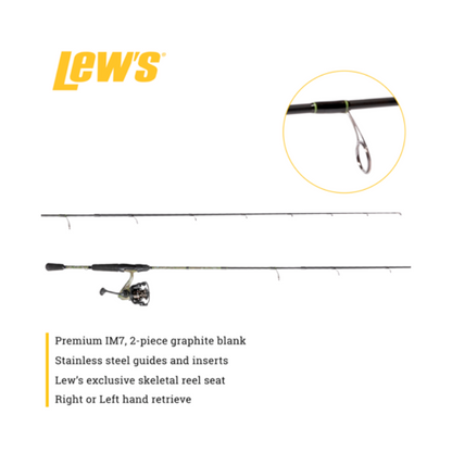 LEW'S AMERICAN HERO CAMO M/F SPINNING COMBO 2PC M/F 6'6"