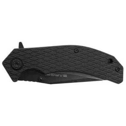 SARGE SHADOW 3.5” BLACK NYLON FIBER SWIFT ASSISTED OPENING