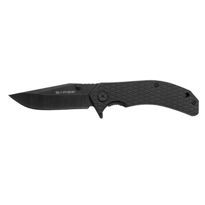 SARGE SHADOW 3.5” BLACK NYLON FIBER SWIFT ASSISTED OPENING