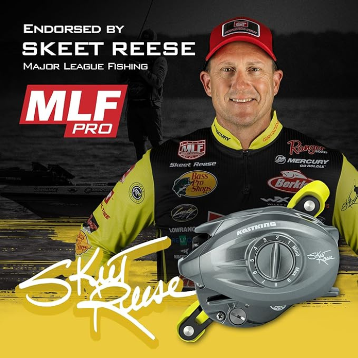 KASTKING SKEET REESE ICON BAITCAST REEL 7.2:1 RH GUN SMOKE