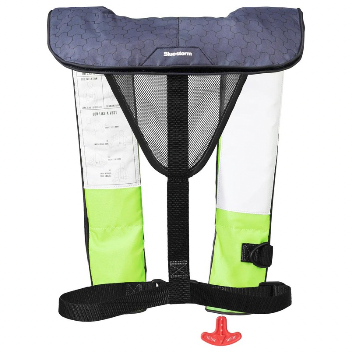 BLUESTORM CIRRUS 26 AUTO/MANUAL TYPE V INFLATABLE PFD - HI-VIS