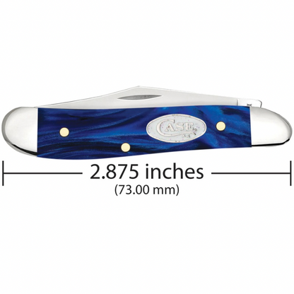 CASE PEANUT 2 BLADE 2 7/8" BLUE PEARL