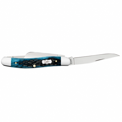 CASE MEDIUM STOCKMAN 4 5/8" 3-BLADE MEDITERRANEAN BLUE