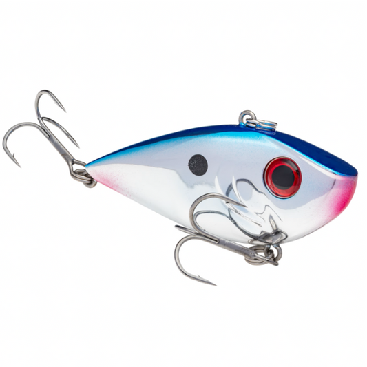 STRIKE KING RED EYED SHAD 1/2 OZ CHROME BLUE