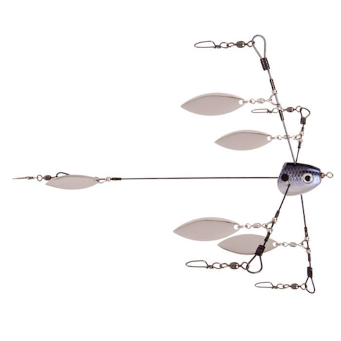 STRIKE KING TG TITAN UMBRELLA RIG W/ WILLOW BLADES- BLUE GIZZARD