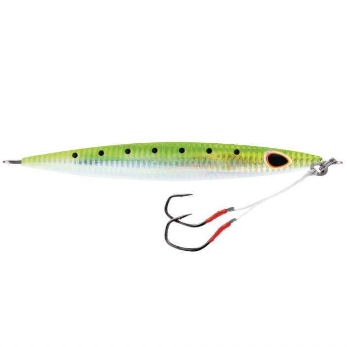 WILLIAMSON KENSAKI 120 JIG UV GREEN SARDINE ZEBRA