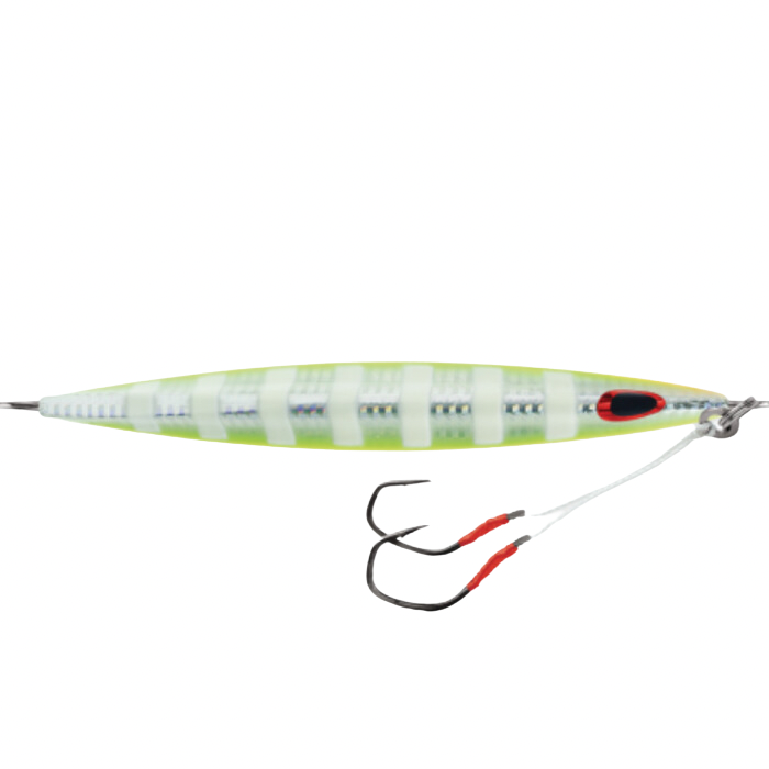 WILLIAMSON KENSAKI 170 JIG - 6" - 6OZ - UV CHARTREUSE GLOW ZEBRA