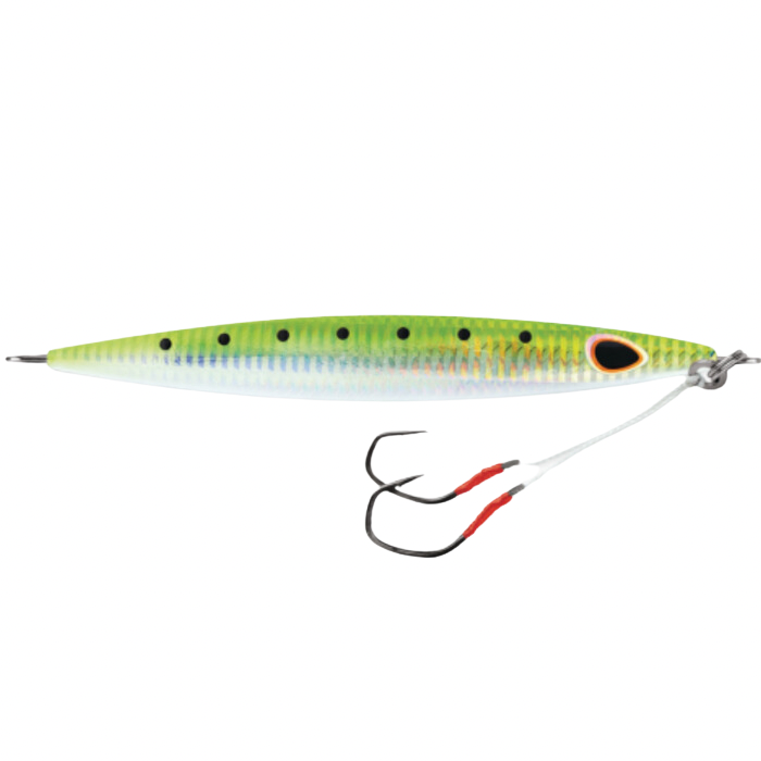 WILLIAMSON KENSAKI 170 JIG - 6" - 6OZ - UV GREEN SARDINE ZEBRA