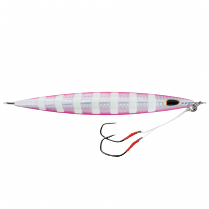 WILLIAMSON KENSAKI 280 JIG - 7.25" - 9-7/8OZ - SILVER PINK ZEBRA