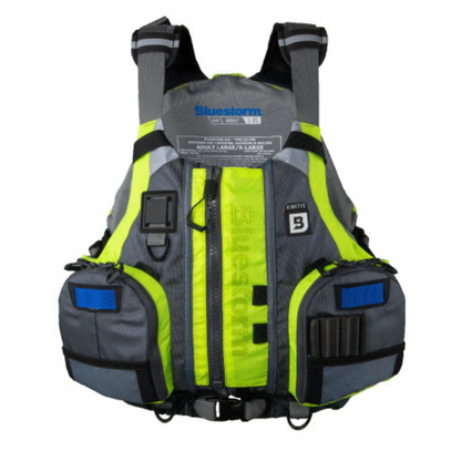 BLUESTORM KINETIC KAYAK FISHING VEST - HI-VIS - L/XL