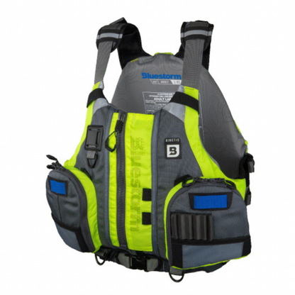 BLUESTORM KINETIC KAYAK FISHING VEST - HI-VIS - L/XL