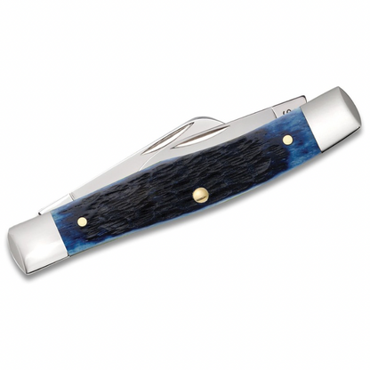 CASE MEDIUM STOCKMAN 3 BLADE 3 5/8" BLUE BONE