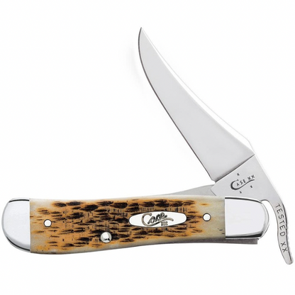 CASE RUSSLOCK 1 BLADE 4 1/4" AMBER BONE