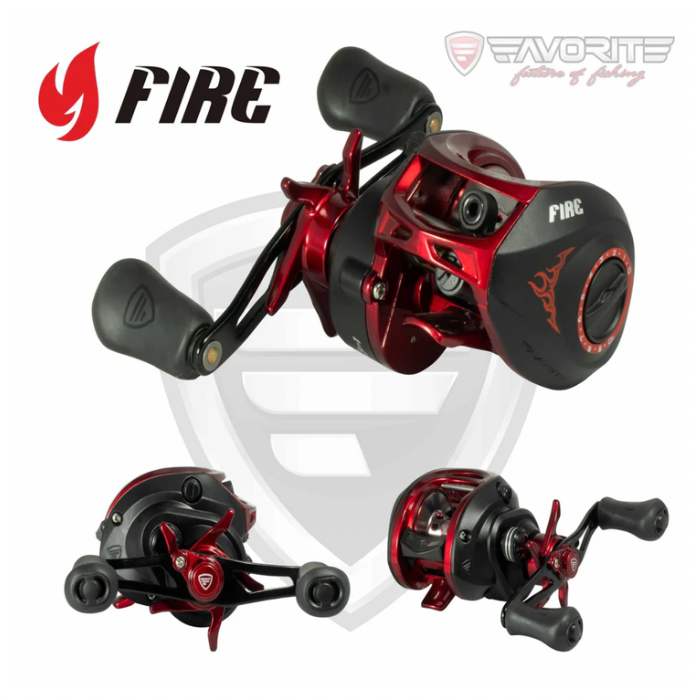 FAVORITE FIRE RED/BLACK CASTING REEL