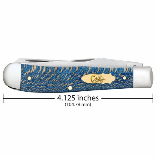 CASE TRAPPER 2 BLADE 4 1/8" BLUE SYCAMORE