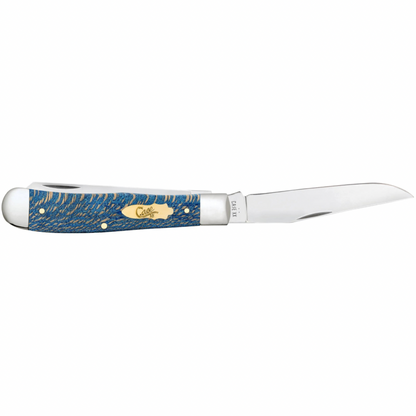 CASE TRAPPER 2 BLADE 4 1/8" BLUE SYCAMORE