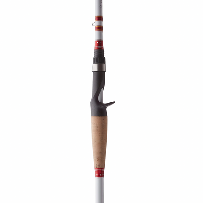 Fishing rod with a white background