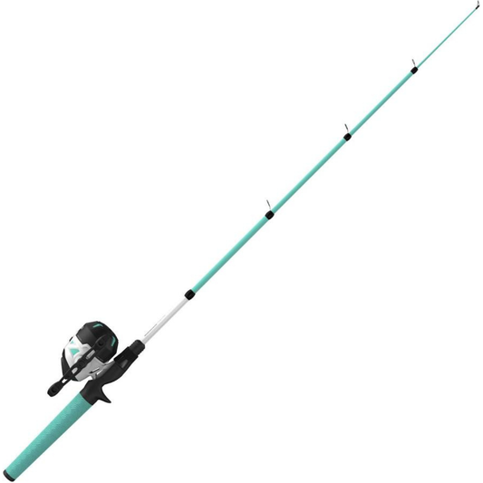 ZEBCO ROAM 3 SEAFOAM TELESCOPIC SPINCAST COMBO TELESCOPIC MH 6'