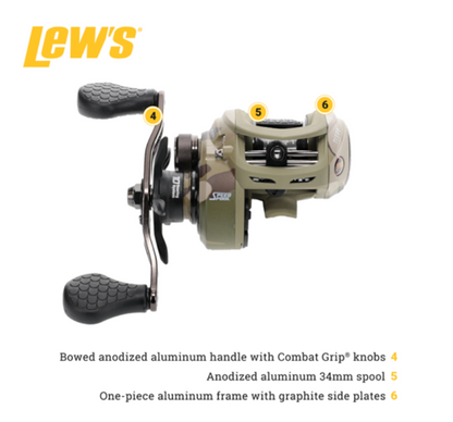 LEW'S AMERICAN HERO TIER 1 BAITCAST REEL RH 7.5:1