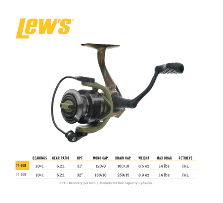 LEW'S AMERICAN HERO TIER 1 SPINNING REEL 200