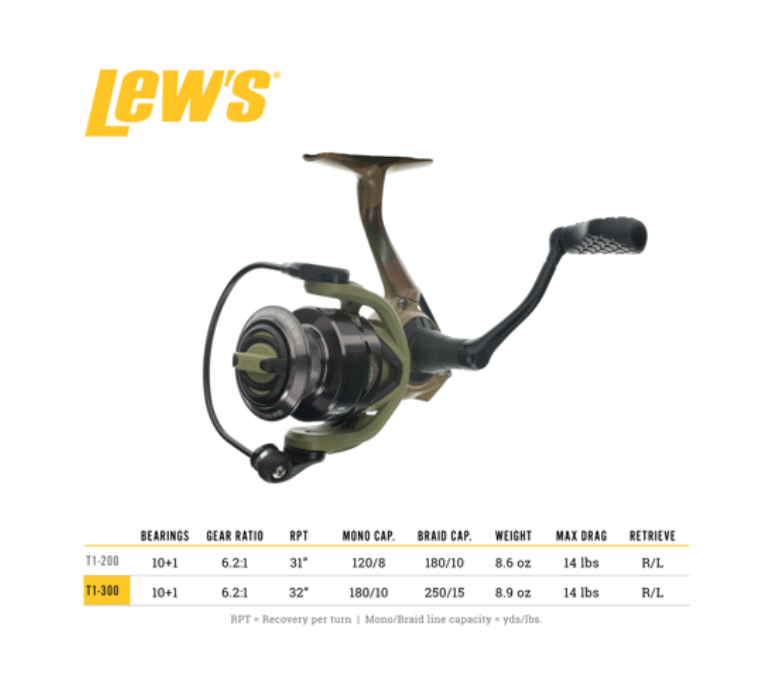 LEW'S AMERICAN HERO TIER 1 300 SPINNING REEL