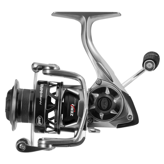 Fishing reel with a white background