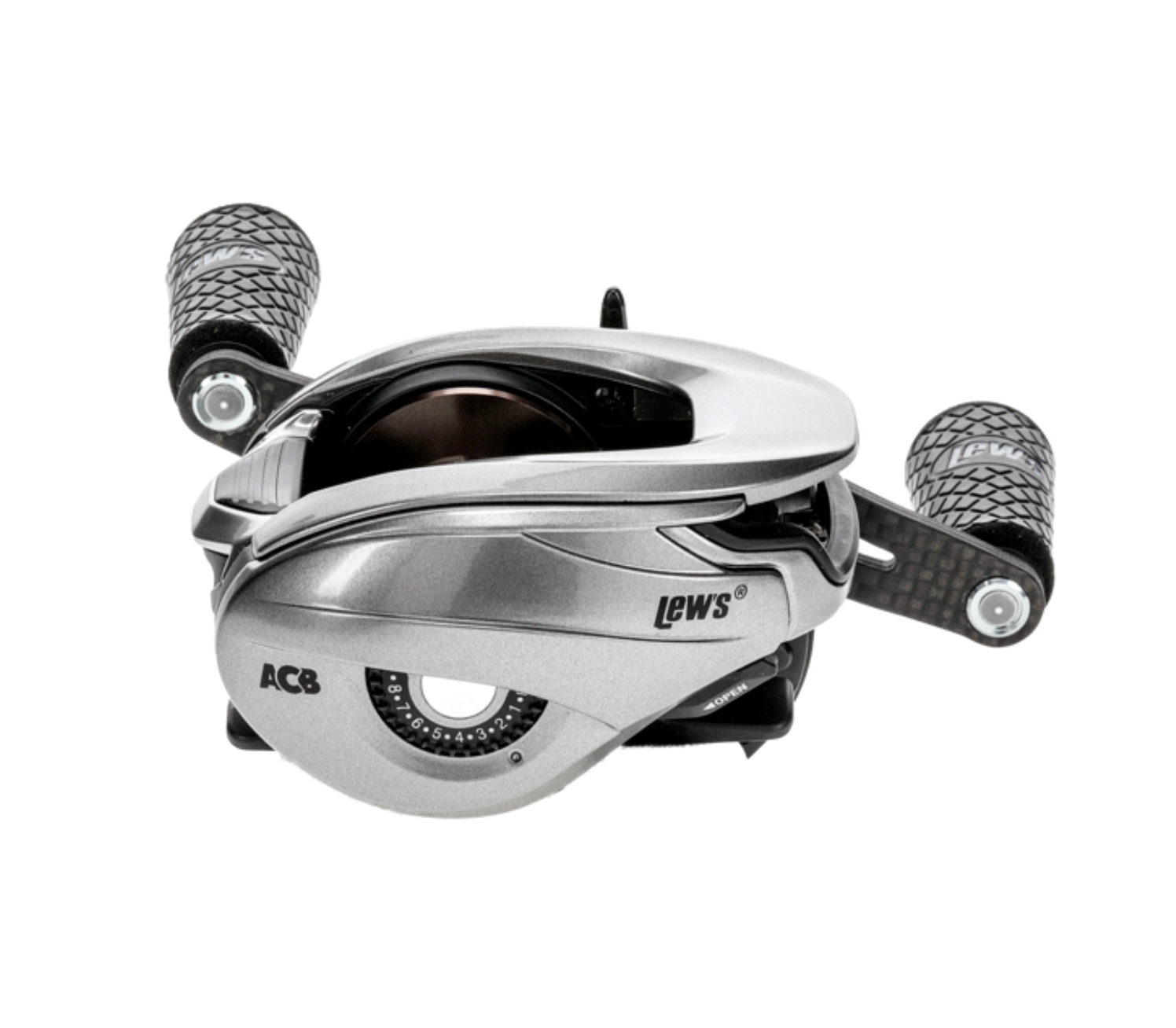 Fishing reel with 'Hyper' branding on a white background