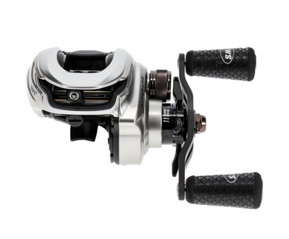 Fishing reel with 'Hyper' branding on a white background