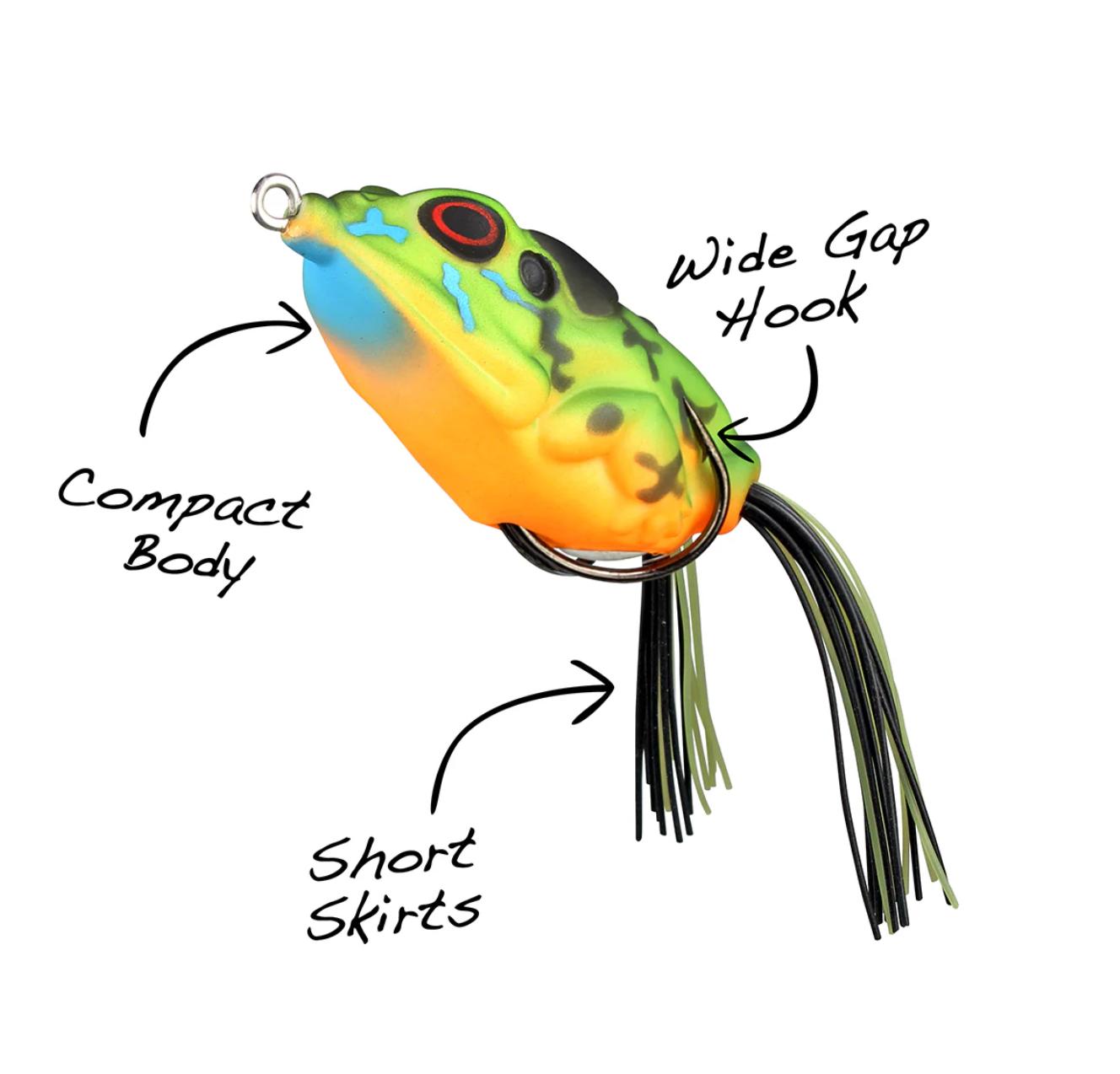 LUNKERHUNT COMPACT FROG 2.25" 1/2OZ - BLUE GILL