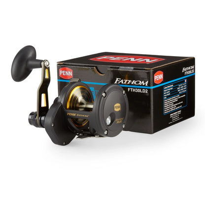 PENN FTH30LD2 FATHOM LEVER DRAG 2 SPEED CONVENTIONAL REEL 5.5:1/2.7:1 - RIGHT HAND