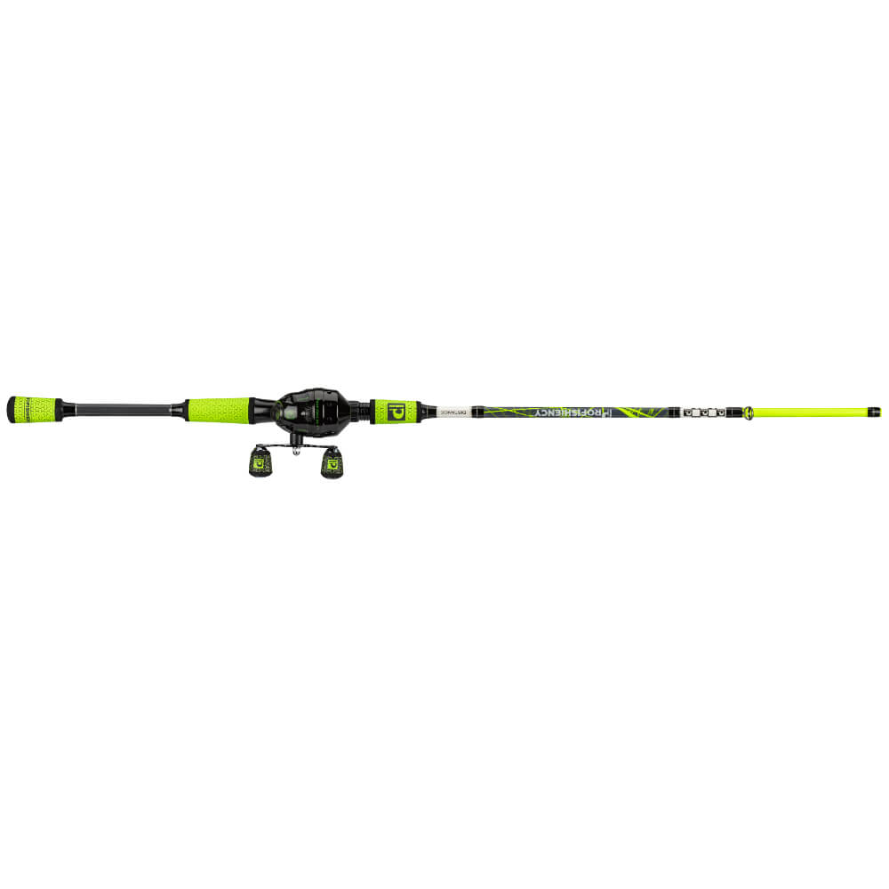 PROFISHIENCY PRO MICRO HI-VIS GREEN SPINCAST COMBO 2PC 5'6"