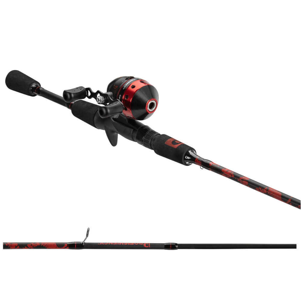 PROFISHIENCY POCKET BOX RED & BLACK SPINCAST COMBO 5'