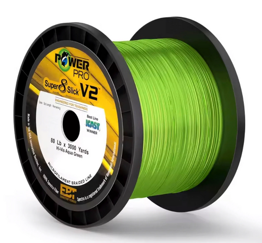 POWERPRO SUPER 8 SLICK V2 AQUA GREEN 65# 1500YDS