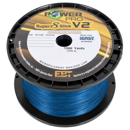 POWERPRO SUPER 8 SLICK V2 BLUE 50# 1500YDS