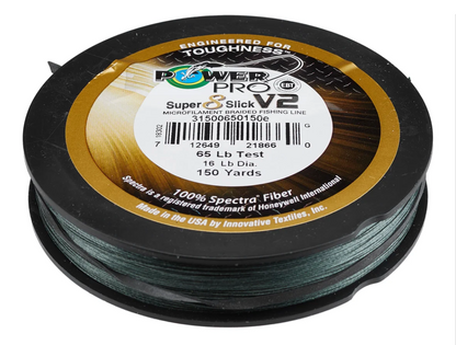 POWERPRO SUPER 8 SLICK V2 MOSS GREEN 65# 300YDS