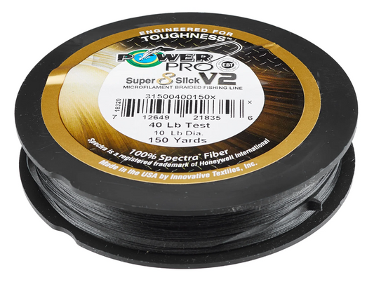 POWERPRO SUPER 8 SLICK V2 ONYX 8# 150YDS