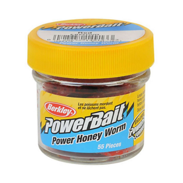 BERKLEY POWERBAIT POWER HONEY WORM RED 1" SMALL JAR