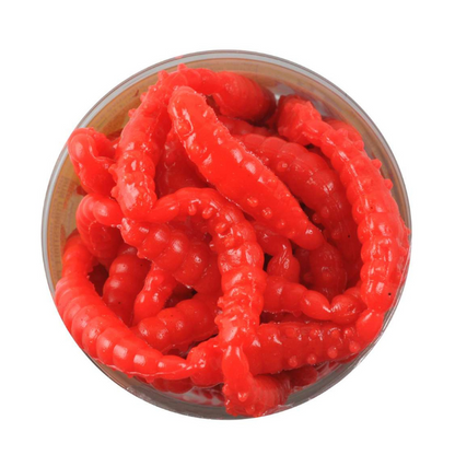 BERKLEY POWERBAIT POWER HONEY WORM RED 1" SMALL JAR